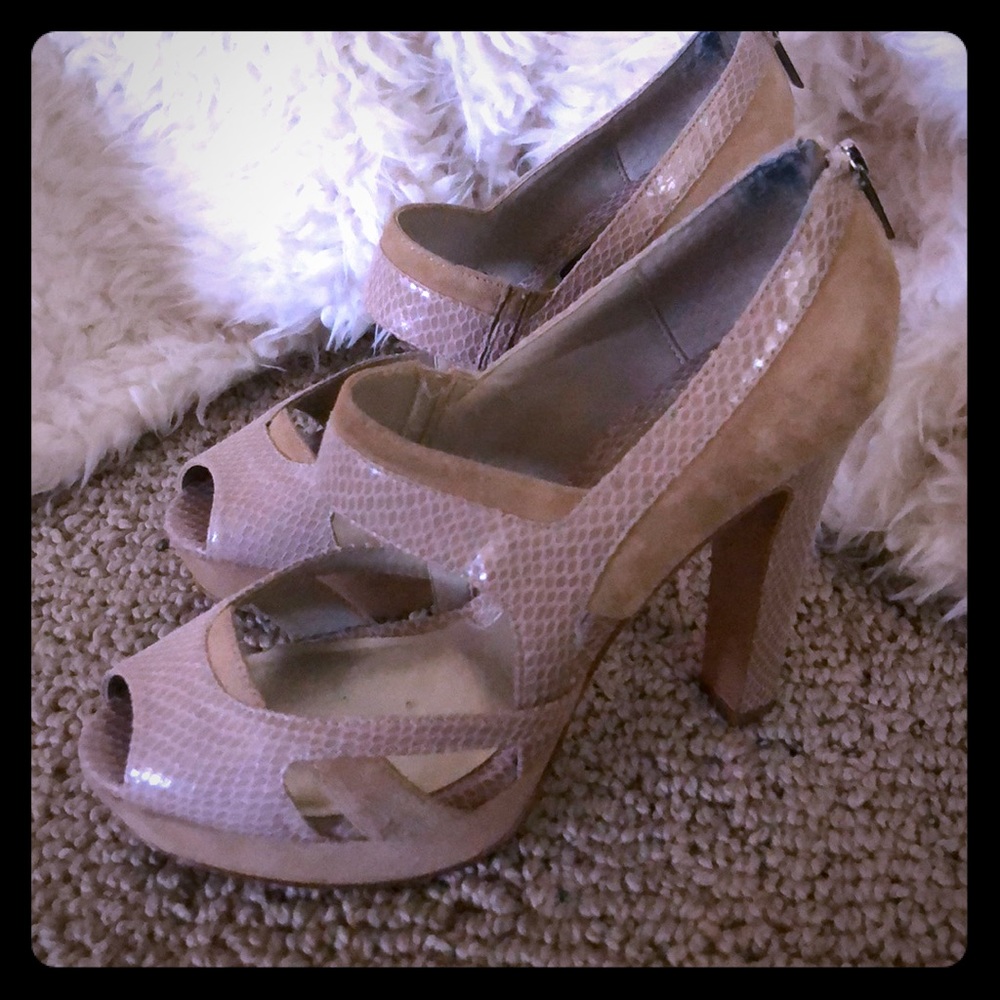 Tan pumps